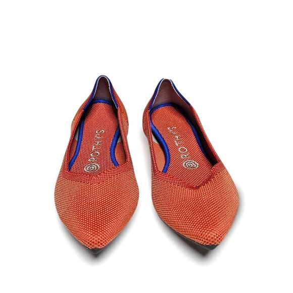 Rothy's The Point Persimmon Flats Size 7 Rare Retired Orange - Picture 6 of 10